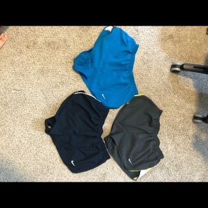 Nike running shorts split two inch. Lot of 3